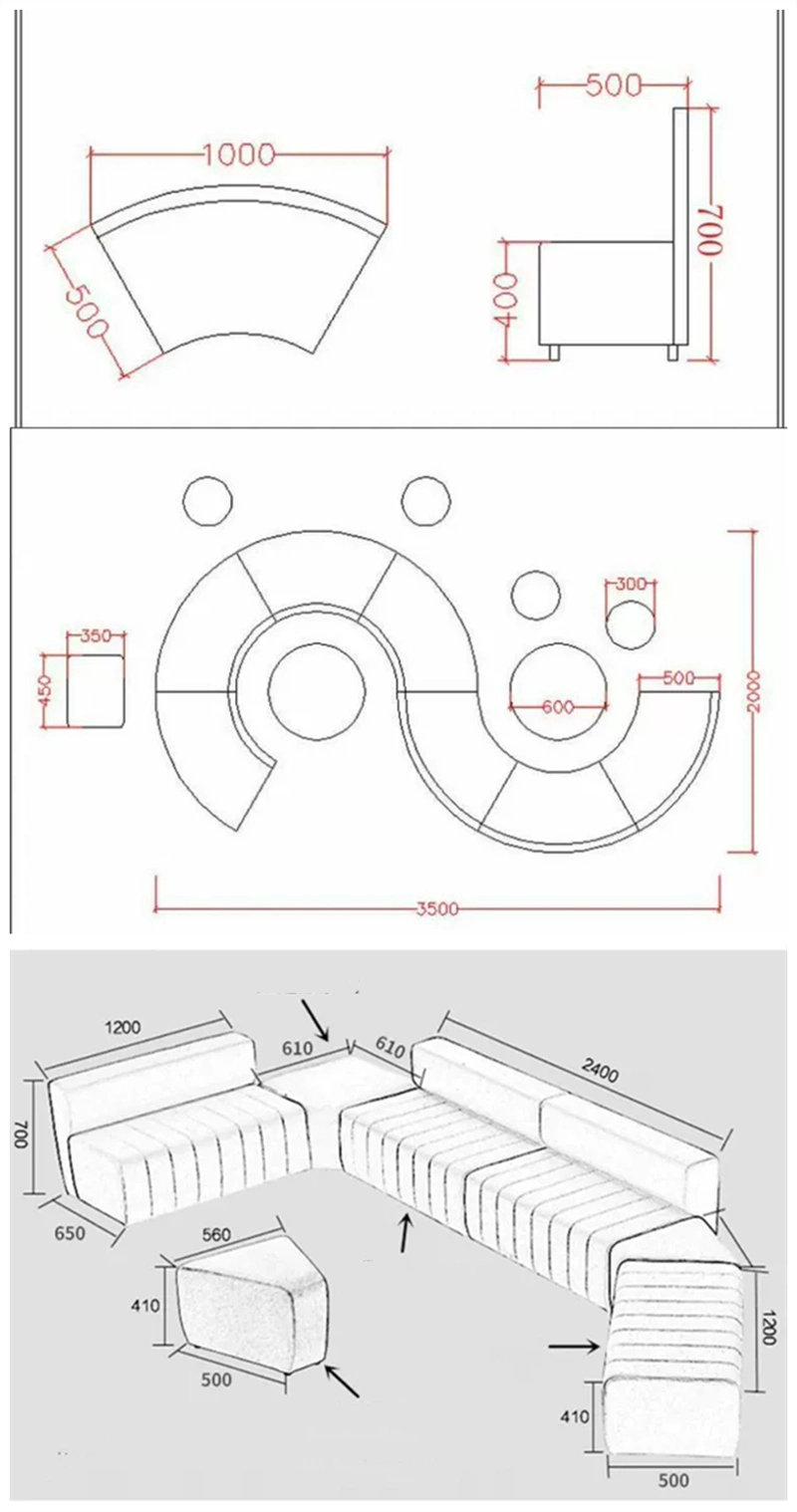 Modern Home Hotel Office Furniture Set Couch Lesuire Corner Single Fabric Living Room Sofa